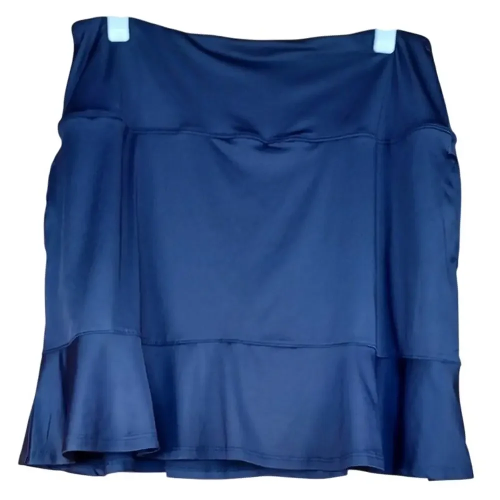 Emerald 18 Navy Tennis Skort Womens Large Golf Pickleball Athletic Side Pockets